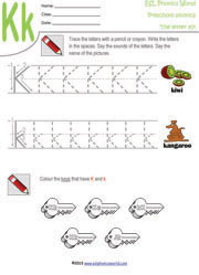 Preschool Worksheets | Letters A-Z Tracing Kindergarten Phonics